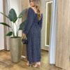 Vestido Feminino Lara Longo sem Bojo Detalhes Estampa Bolinha Preto - Fernanda Ramos Store