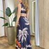 Vestido Feminino Longo Scandel sem Bojo Argola Estampado - Fernanda Ramos Store