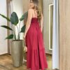 Vestido Feminino Longo Serena sem Bojo Alça Regulável Vermelho - Fernanda Ramos Store