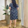 Vestido Feminino Tradicional Curto Plus Estampado Preto - Fernanda Ramos Store