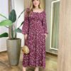 Vestido Lolo Manga Longo com Bojo Floral Marsala - Fernanda Ramos Store