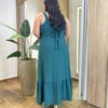 Vestido Longo sem Bojo Plus Alça e Detalhe Transpassado Verde - Fernanda Ramos Store