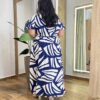 Vestido Longo sem Bojo Plus Manga Curta com Botões Estampado - Fernanda Ramos Store