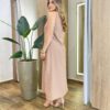 Vestido Midi Ana sem Bojo com Fenda Lateral e Bolsos Chocolate - Fernanda Ramos Store