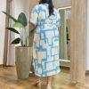 Vestido Midi Plus sem Bojo Fechamento em Botões Estampa Verde - Fernanda Ramos Store