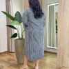 Vestido Midi sem Bojo Plus Fechamento em Botões Listrado - Fernanda Ramos Store