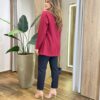 Blazer Feminino Alfaiataria Brenda Manga Longa Vinho - Fernanda Ramos Store
