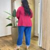 Blazer Manga Longa Feminino Plus com Bolsos Falsos Vinho - Fernanda Ramos Store