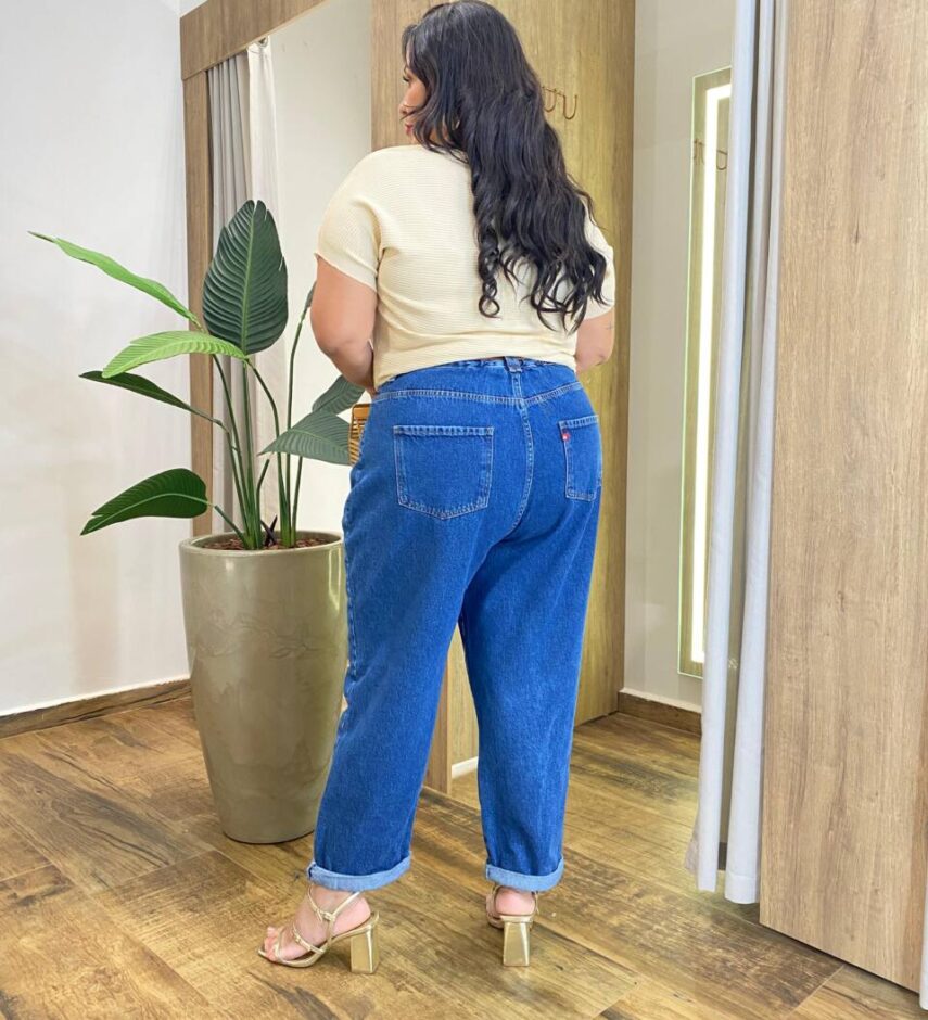 Blusa Feminina Manga Curta Modal Estela Plus Canelada Areia - Fernanda Ramos Store