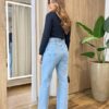 Blusa Feminina Manga Longa Canelada e Flanelada Preta - Fernanda Ramos Store