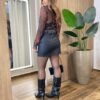 Body Feminino Bruna sem Bojo Manga Longa Tule Estampado Preto - Fernanda Ramos Store