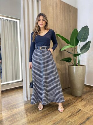 Body Feminino sem Bojo Decote em V Manga Longa Preto - Fernanda Ramos Store
