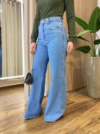 Calça Feminina Antonella Wide Leg Jeans 1192 - Fernanda Ramos Store