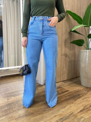 Calça Feminina Antonella Wide Leg Jeans 1192 - Fernanda Ramos Store