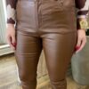 Calça Feminina Couro Eco Skinny Isabelly TerraCota - Fernanda Ramos Store