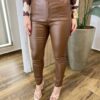Calça Feminina Couro Eco Skinny Isabelly TerraCota - Fernanda Ramos Store