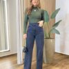 Calça Feminina Jeans Cibelle Wide Leg Estonado 1011 - Fernanda Ramos Store