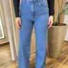 Calça Feminina Jeans Médio Antonella Wide Leg - Fernanda Ramos Store