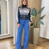 Calça Feminina Jeans Médio Antonella Wide Leg - Fernanda Ramos Store