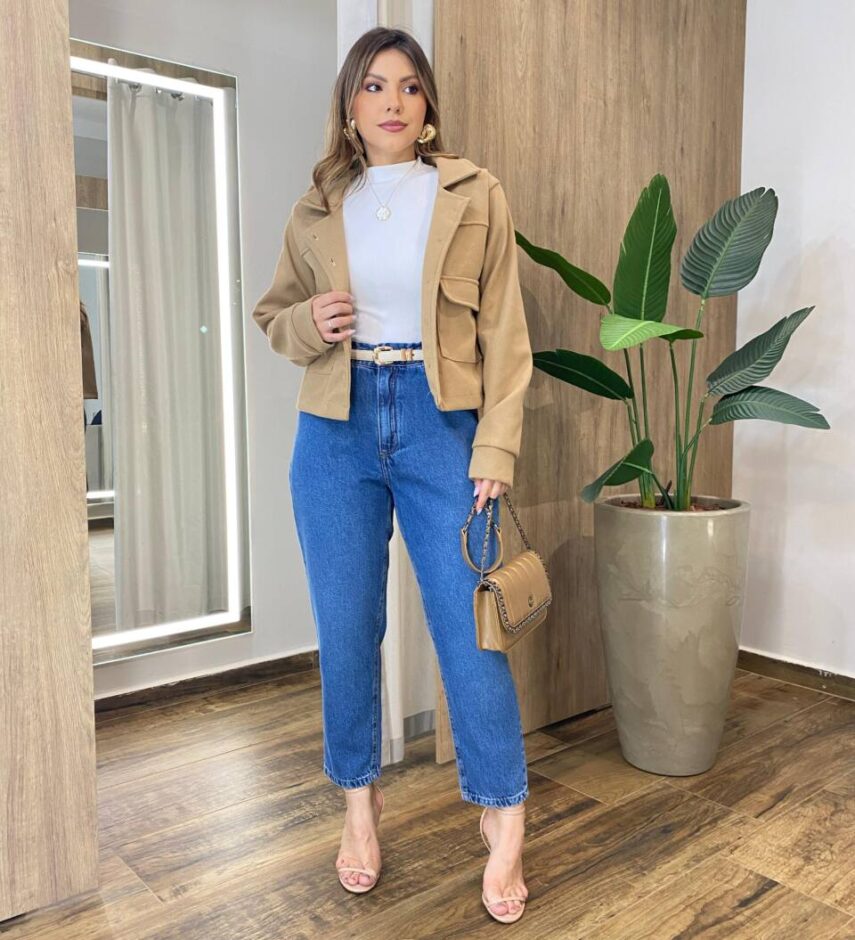 Calça Feminina Mom Alta Clocahrd Blue Jeans 015447 - Fernanda Ramos Store