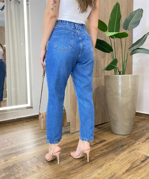 Calça Feminina Mom Alta Clocahrd Blue Jeans 015447 - Fernanda Ramos Store
