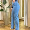 Calça Jeans Feminina Renata Wide Leg Jeans Claro 014 - Fernanda Ramos Store