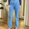 Calça Jeans Feminina Renata Wide Leg Jeans Claro 014 - Fernanda Ramos Store