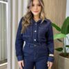 Camisa Feminina Manga Longa Jeans Lavagem Escura 95400 - Fernanda Ramos Store