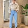 Casaco Feminino Barbara com Pelinhos Nude - Fernanda Ramos Store