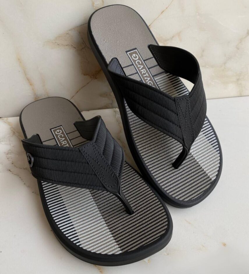 Chinelo Masculino Cartago Montreal Cinza e Preto - Fernanda Ramos Store