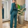 Conjunto Feminino Auria Parka Manga Longa Detalhes e Calça Verde - Fernanda Ramos Store