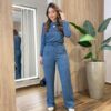 Conjunto Feminino Carol Blusa Manga Longa Princesa e Calça Mesclado - Fernanda Ramos Store