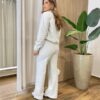 Conjunto Feminino Moletom Blusa Manga Longa e Calça Cinza Mesclado - Fernanda Ramos Store