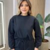 Conjunto Feminino Moletom Lua Cropped Manga Longa e Calça Preto - Fernanda Ramos Store