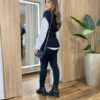 Conjunto Feminino Zendaya Camisa Branca Colete e Cinto Preto - Fernanda Ramos Store