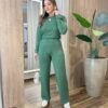 Conjunto Moletinho Pérola Blusa Manga Longa e Calça Verde - Fernanda Ramos Store