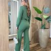 Conjunto Moletinho Pérola Blusa Manga Longa e Calça Verde - Fernanda Ramos Store