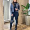 Jaqueta Feminina Afrodite Lã Batida com Botões Prata Cinza - Fernanda Ramos Store