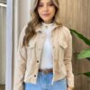 Jaqueta Feminina Esmeralda em Cotelê Nude - Fernanda Ramos Store