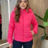 Jaqueta Feminina Peluciada Capuz Removível Leticia Rosa - Fernanda Ramos Store