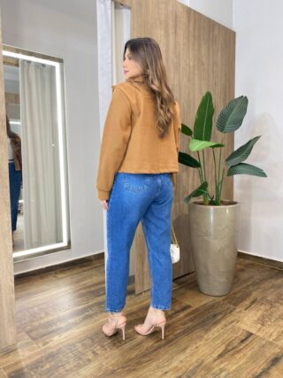 Jaqueta Feminina Sunshine Lã Batida com Botões Caramelo - Fernanda Ramos Store