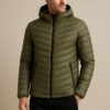 Jaqueta Masculina com Capuz Removível e Bolsos Verde - Fernanda Ramos Store