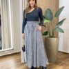 Saia Longa Feminina Amélia com Bolsos e Amarração Preta - Fernanda Ramos Store