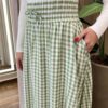 Saia Longa Feminina Amélia com Bolsos e Amarração Verde - Fernanda Ramos Store
