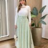 Saia Longa Feminina Amélia com Bolsos e Amarração Verde - Fernanda Ramos Store