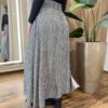 Saia Longa Feminina Luz com Bolsos e Amarração Xadrez Preto - Fernanda Ramos Store