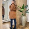 Casaco Feminino Ana Manga Longa com Pelinhos Caramelo - Fernanda Ramos Store