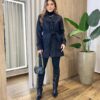 Sobretudo Feminino Lã Batida com Amarração Preto - Fernanda Ramos Store