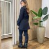 Sobretudo Feminino Lã Batida com Amarração Preto - Fernanda Ramos Store