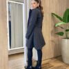 Sobretudo Feminino Tricot Elisa Cinza Escuro com Detalhe dos Botões - Fernanda Ramos Store